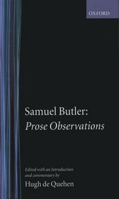 Prose Observations (Oxford English Texts)