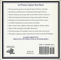 Karen Brown's French Country Inns  Itineraries (Karen Brown's Country Inn)