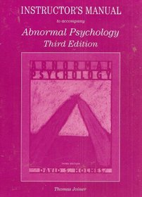 Instructor's Manual to Accompany Abnormal Psychology