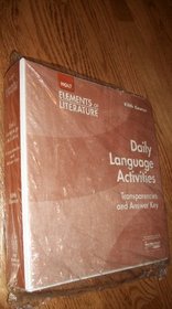 Holt Elements of Literature, Fifth Course: Daily Language Activities Transparencies (Grammar, Usage, Mechanics, Analogies, Sentence Combining, Vocabulary, Reading Comprehension, Answer Key Includes, Test-taking Practice and Word Games.