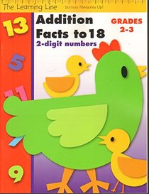 Addition Facts to 18: 2-digit Numbers, Grades 2-3