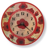 This is the Day Floral Round Clock