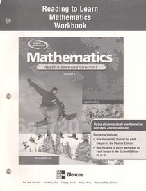 Mathematics: Applications and Concepts, Course 2, Reading to Learn Mathematics Workbook