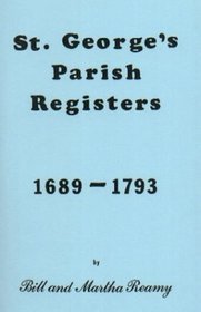St. Georges Parish Register (Harford County, Maryland) 1689-1793