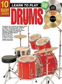 10 EASY LESSONS DRUMS BK/CD/DVD (10 Easy Lessons)