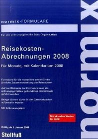 Reisekosten-Abrechnungen fr Monate 2008 mit Kalendarium