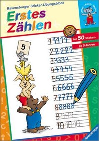 Ravensburger Sticker- bungsblock. Erstes Zhlen. Mit 50 farbigen Stickern. ( Ab 5 J.).