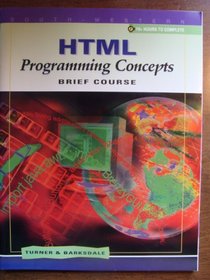 HTML Programming Concepts: Brief Course