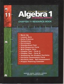 Southwestern Algebra 1, Resource Book: An Integrated Approach, Chapter 11