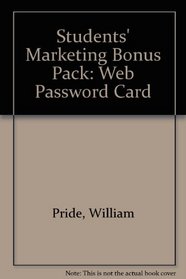Students' Marketing Bonus Pack: Web Password Card