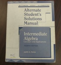 Intermediate Algebra Alternate Student Solutions Manual