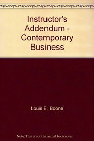 Instructor's Addendum - Contemporary Business