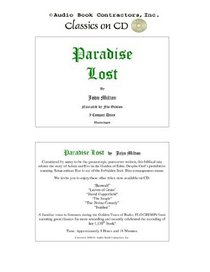 Paradise Lost (Classic Books on CD Collection) [UNABRIDGED]