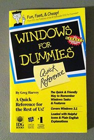 Windows for Dummies Quick Reference (For Dummies Quick Reference S.)