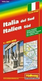 Rand McNally Hallwag South Italy Regional Road Map