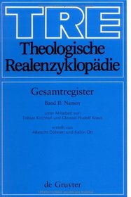 Theologische Realenzyklopädie: Volume 2: Namen (Theologische Realenzyklopadie) (German Edition)