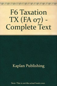 F6 Taxation TX (FA 07) - Complete Text