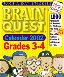 Brain Quest Grades 3-4 Page-A-Day Stickies Calendar 2002