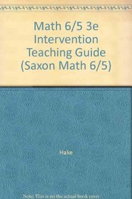 Math 6/5 3e Intervention Teaching Guide