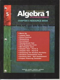 Southwestern Algebra 1, Resource Book: An Integrated Approach, Chapter 5