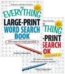 The Everything Large Print Word Search Bundle - Vol I and II