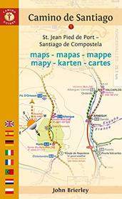 Camino de Santiago Maps: St. Jean Pied de Port - Santiago de Compostela (English and Dutch Edition)
