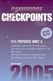 Cambridge Checkpoints VCE Physics Unit 3 2005