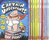Captain Underpants Series - Complete 11 Book Collection - Adventures of Captain Underpants, Captain Underpants and the Preposterous Plight of the Purple Potty People, Captain Underpants and the Big, Bad Battle of the Bionic Booger Boy, Part 1