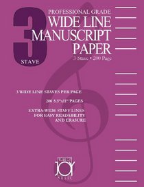 3-Stave Wide Line Manuscript Paper