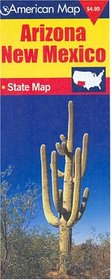 American Map Arizona, New Mexico: State Map (Travelvision State Maps)