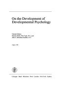 On the Development of Developmental Psychology (Contributions to Human Development)
