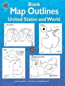 Blank Map Outlines: United States and World