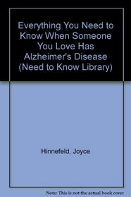 Everything You Need to Know When Someone You Love Has Alzheimer's Disease (Need to Know Library)