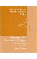 Elementary And Intermediate Algebra: A Combined Course