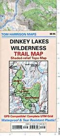 Dinkey Lakes Wilderness Trail Map: Shaded-Relief Topo Map