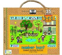 Green Start Giant Floor Puzzles: Number Hunt (35 Piece Floor Puzzles Made of 98% Recycled Materials)