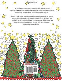 Silent Nights: 25 Holiday Coloring Patterns for Stress Relief and Mindfulness (8.5 x 11)