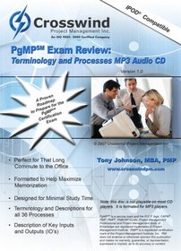 PgMP Exam Review: Terminology & Processes MP3 Audio CD