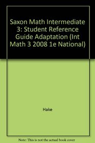 Adaptation: Student Reference Guide (Int Math 3 2008 1e National)