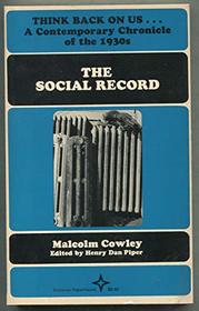 Think Back on Us: The Social Record (Arcturus Books Edition, Ab 101)