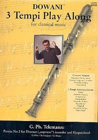 Telemann - Partita No. 2 in G Major for Descant (Soprano) Recorder and Harpsichord (Dowani Book/CD)