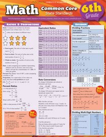 Math Common Core 6Th Grade (Quick Study: Academic)