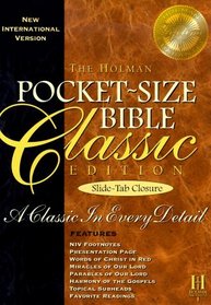 Bible New International Version Pocket-Size Classic: With Slide-Tab Closure, Black