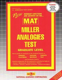 Miller Analogies Test (MAT) (Admission Test Passbooks)