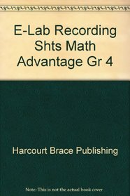 E-Lab Recording Shts Math Advantage Gr 4