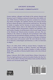 Studies in Josephus and the Varieties of Ancient Judaism: Louis H. Feldman Jubilee Volume