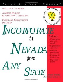 Incorporate in Nevada from Any State (Legal Survival Guides)