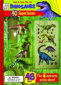 Book to Color Play Set: Dinosaurs with Toys, Stickers and Giant Poster (Play Sets)