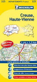 Creuse, Haute-Vienne Road Map #325 (1:150,000 France Series, 325)