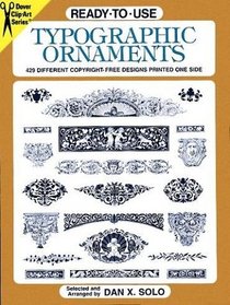 Ready-to-Use Typographic Ornaments : 429 Different Copyright-Free Designs Printed One Side